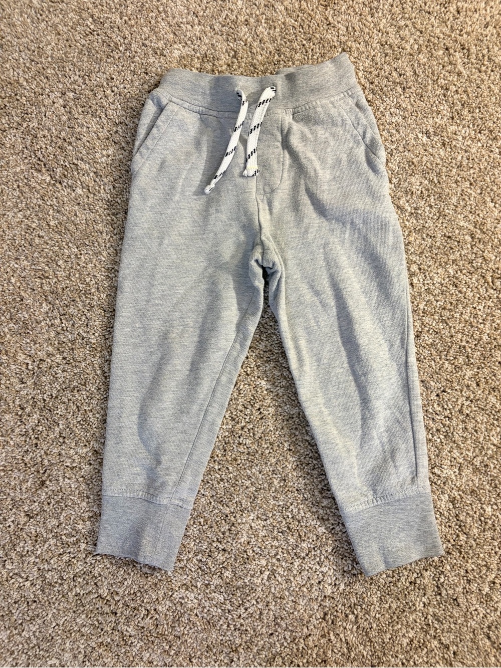 Crewcuts Light Gray Kids Jogger Sweatpants with Drawstring XS (4-5)